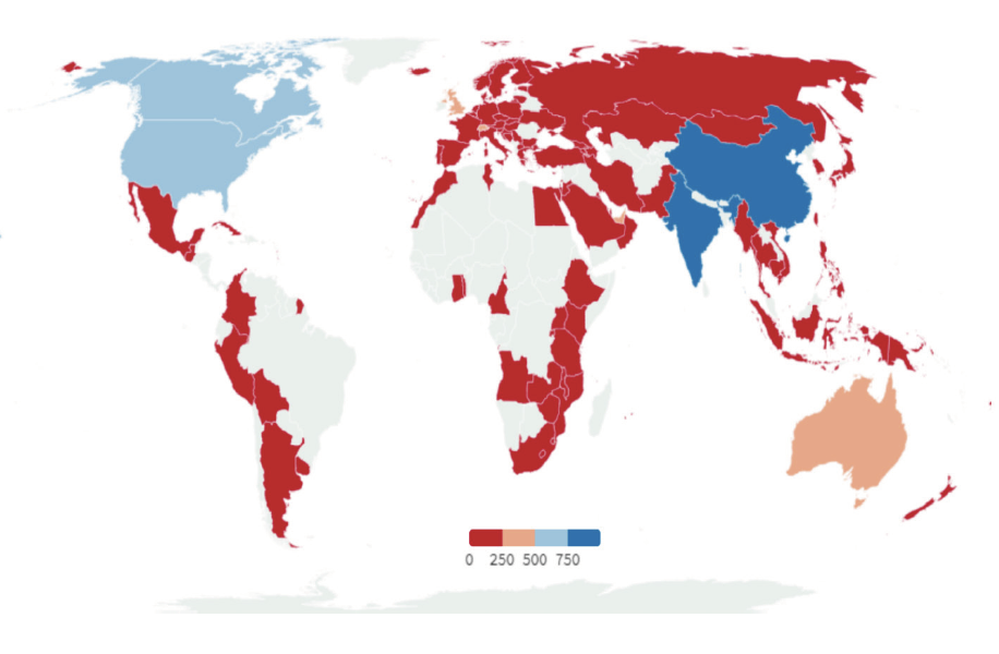 Distribución porcentual de publicaciones empíricas por continente