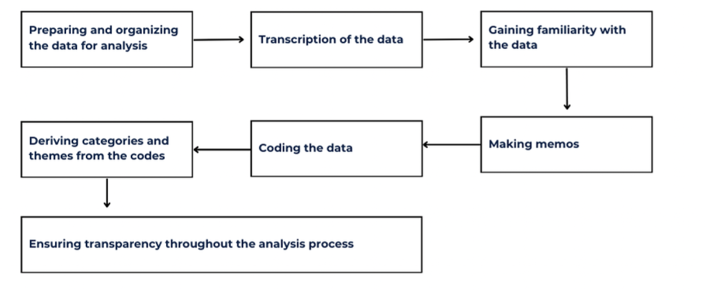 The seven steps in the Analysis of the Data