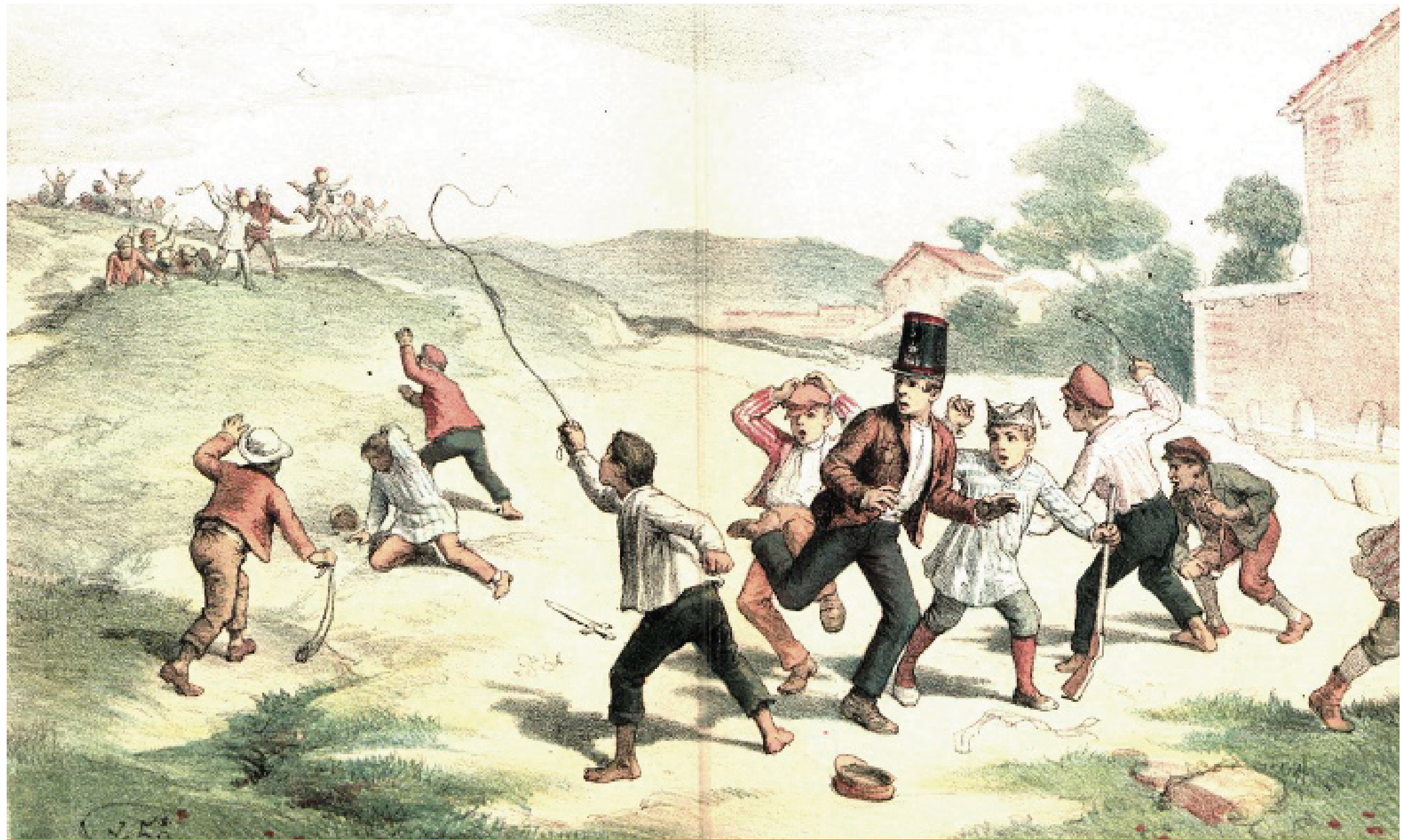 El juego de las pedradas, El Mundo de los niños, 10 de junio de 1888..