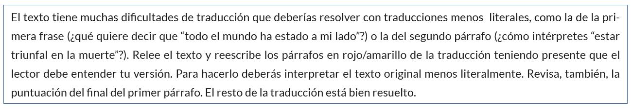 Retroalimentación aportada por D9. Traducción general inglés-español