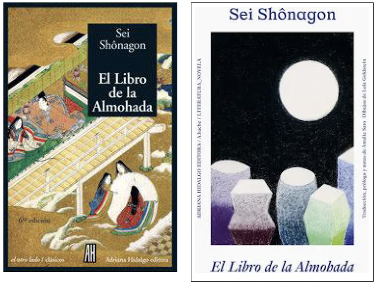 Figure 4. Cover of the 2009/2014 and 2022 editions
of the translation by Sato (Sei Shōnagon, 2014; 2022)