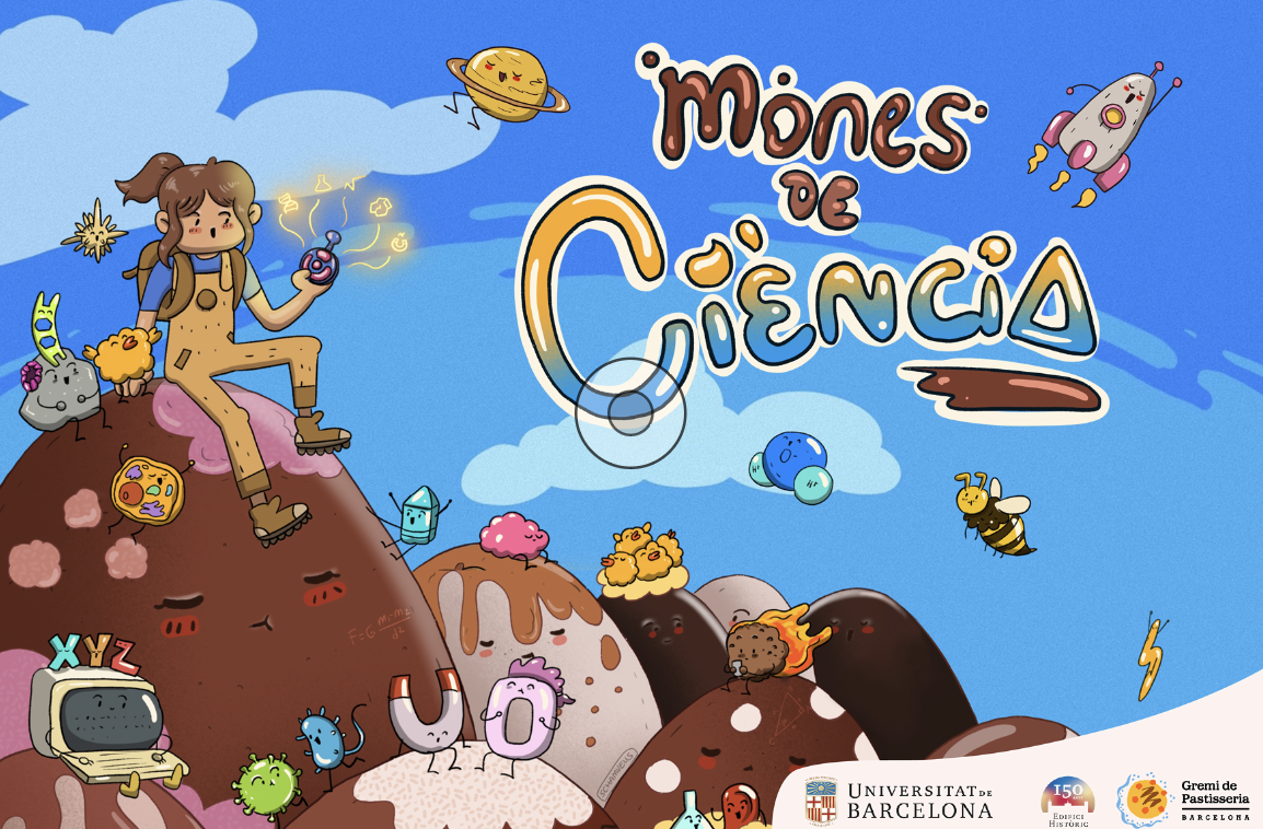 Imagen principal para el proyecto Mones de Ciència, de la Universidad de Barcelona y el Gremio de Pasteleros de Barcelona.