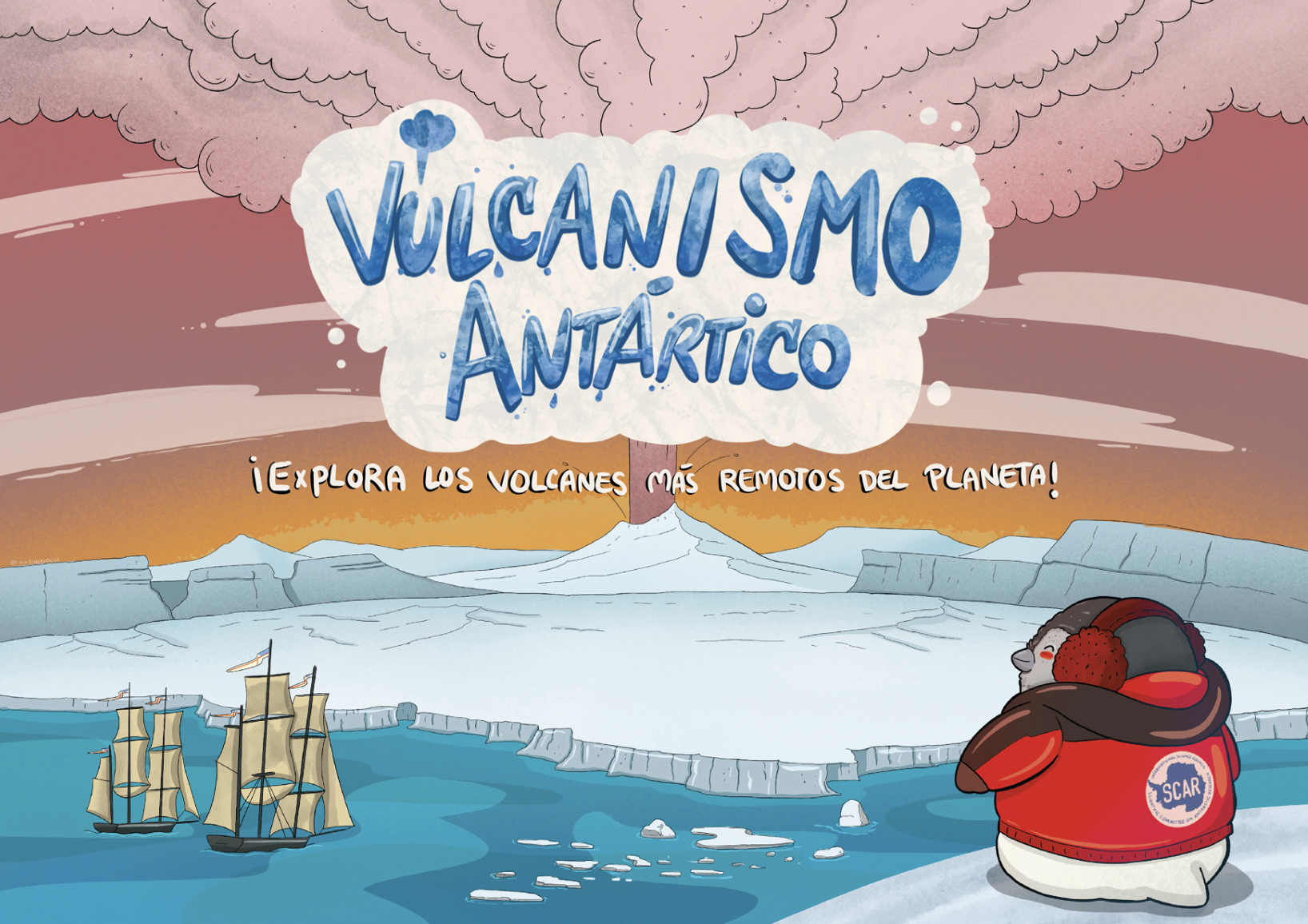 Cubierta para el libro Vulcanismo antártico: ¡Explora los volcanes más remotos del planeta!