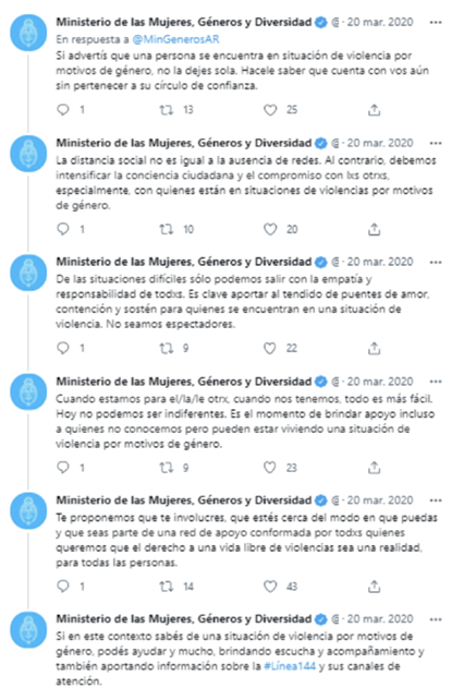 Figura 4. Fuente: cuenta @mingenerosar.