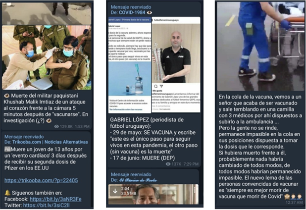 Imagen 7. Difusión de efectos nocivos luego de la vacunación. Fuente: dominio público.