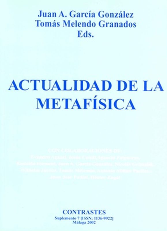 					Ver Suplemento VII (2002) "Actualidad de la Metafísica"
				