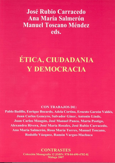 					Ver Suplemento XII (2007) "Ética, Ciudadanía y Democracia"
				