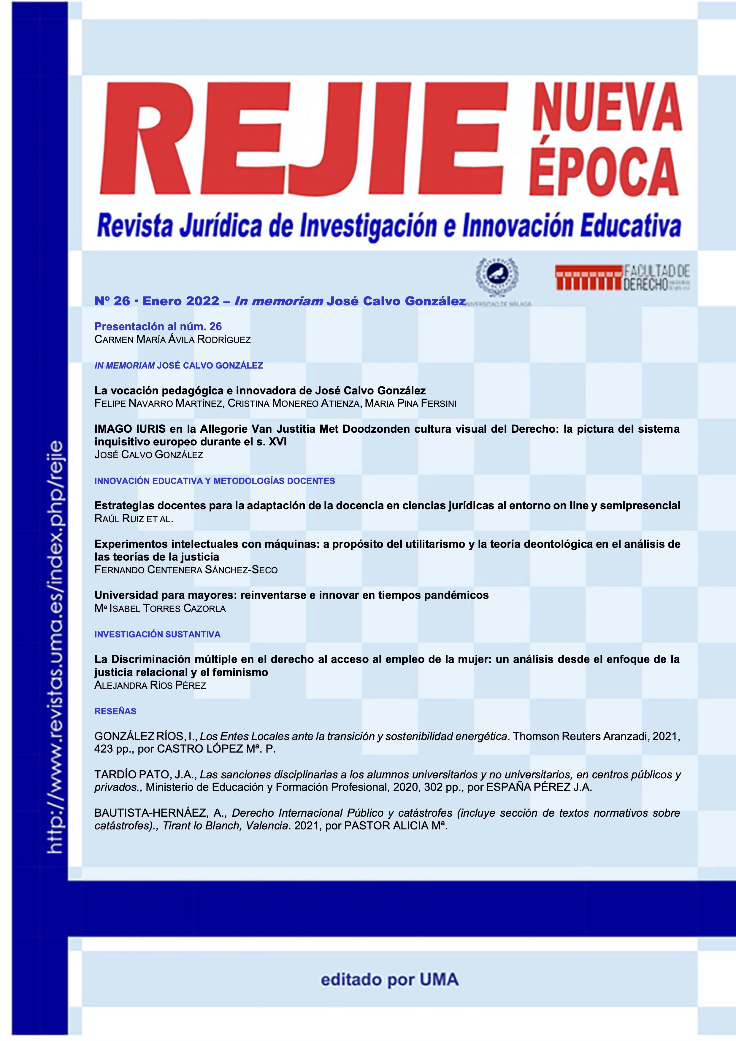 Revista Jurídica de Investigación e Innovación Educativa - Número 26, Enero-2022