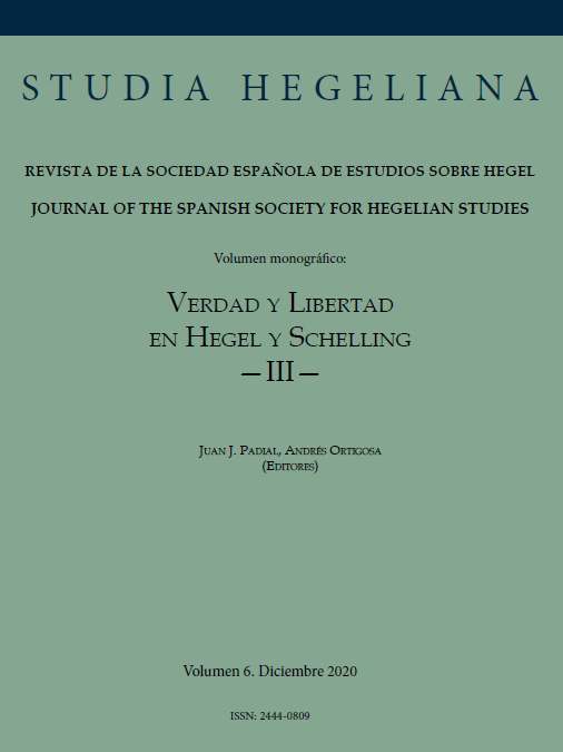 					View Vol. 6 (2020): Verdad y Libertad en Hegel y Schelling III
				