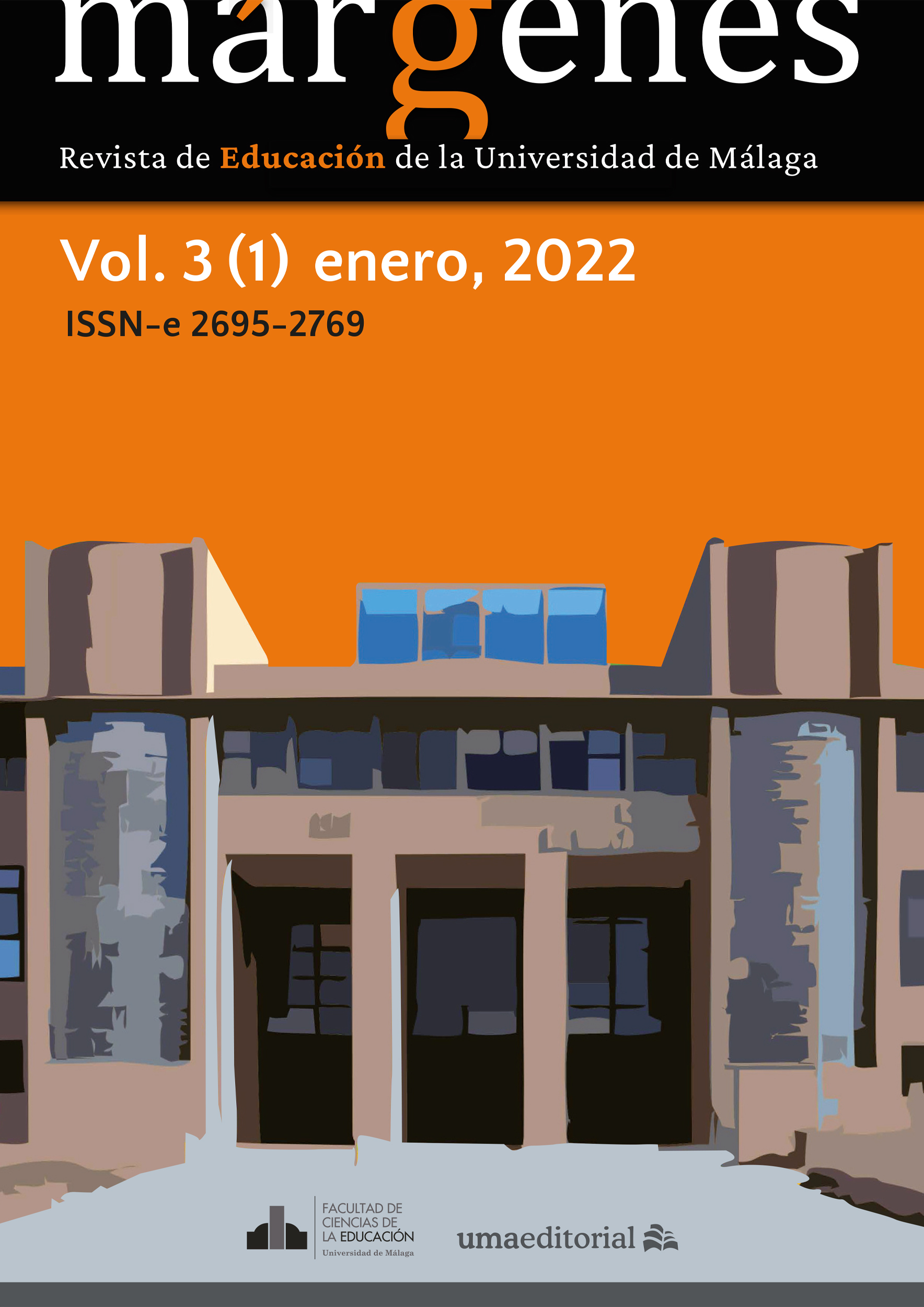 Portada Revista Márgenes Volumen 3 número 1 enero de 2022